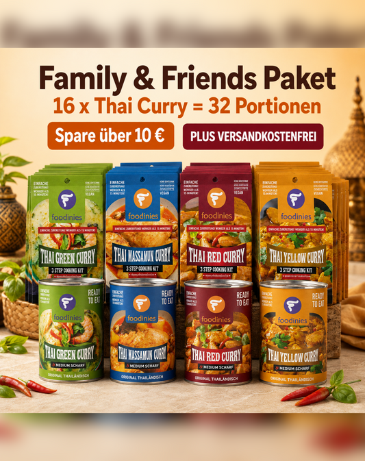 Foodinies Family & Friends Paket – 16 Currys = 32 Portionen