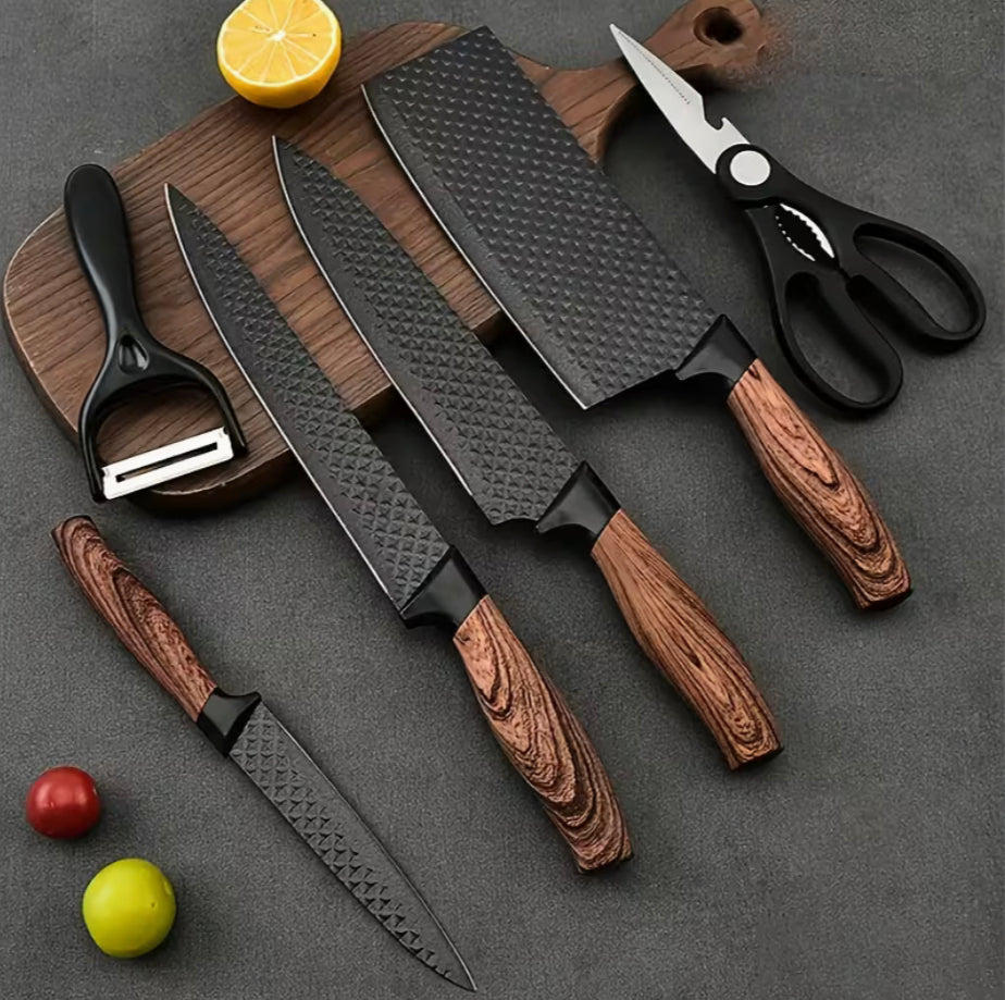 6-teiliges Premium-Messerset – markantes Design für deine Küche