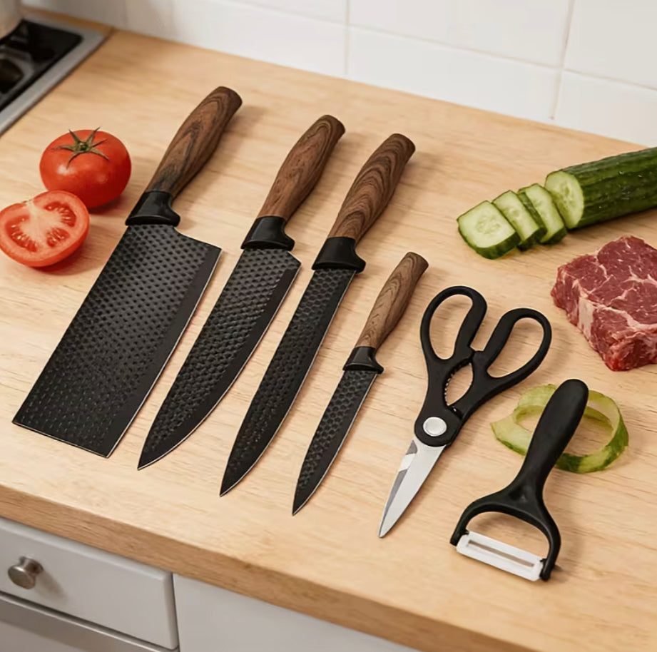 6-teiliges Premium-Messerset – markantes Design für deine Küche