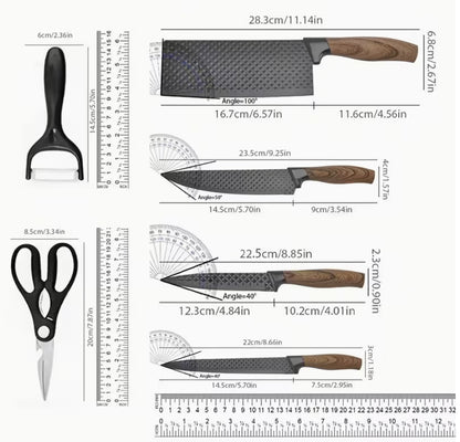 6-teiliges Premium-Messerset – markantes Design für deine Küche