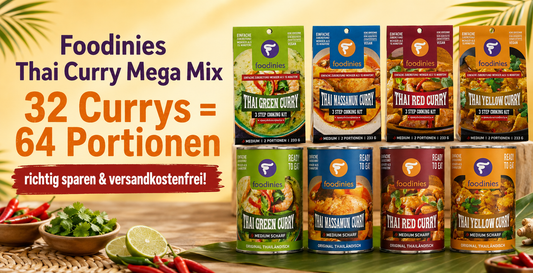 Foodinies Thai Curry Mega Mix – 32 Currys / 64 Portionen